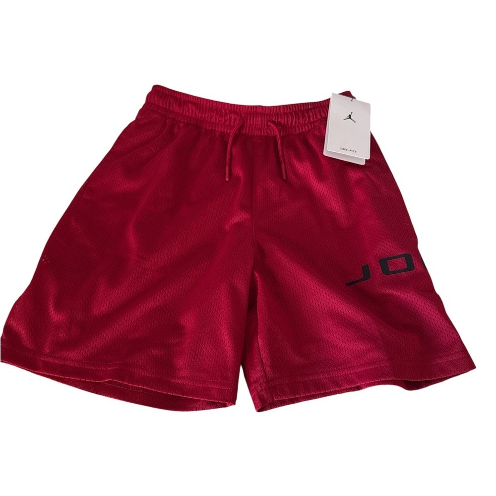 NEW Jordan Kids Red Athletic Basketball Shorts Size Small 8-10 Dri Fit Youth